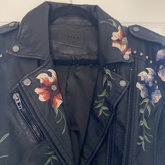 BlankNYC Embroidered Faux Leather Jacket - Picture 3 of 15